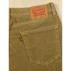 Levi's 505 Classic Straight Leg Light Brown Mens Corduroy Pants Size 32